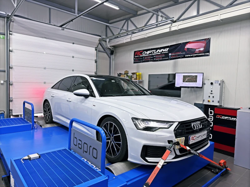 Audi A6 40 TDI 2.0 204HP 2019MY Dyno-Ergebnis aus der AC ChipTuning Werkstatt